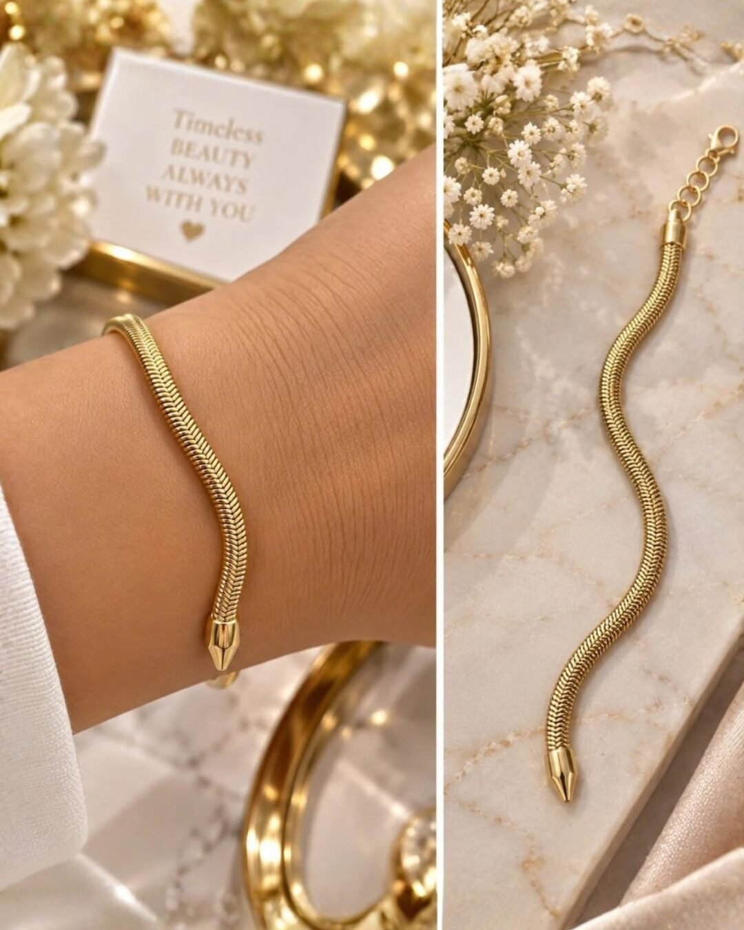 Gold Snake Chain Bracelet