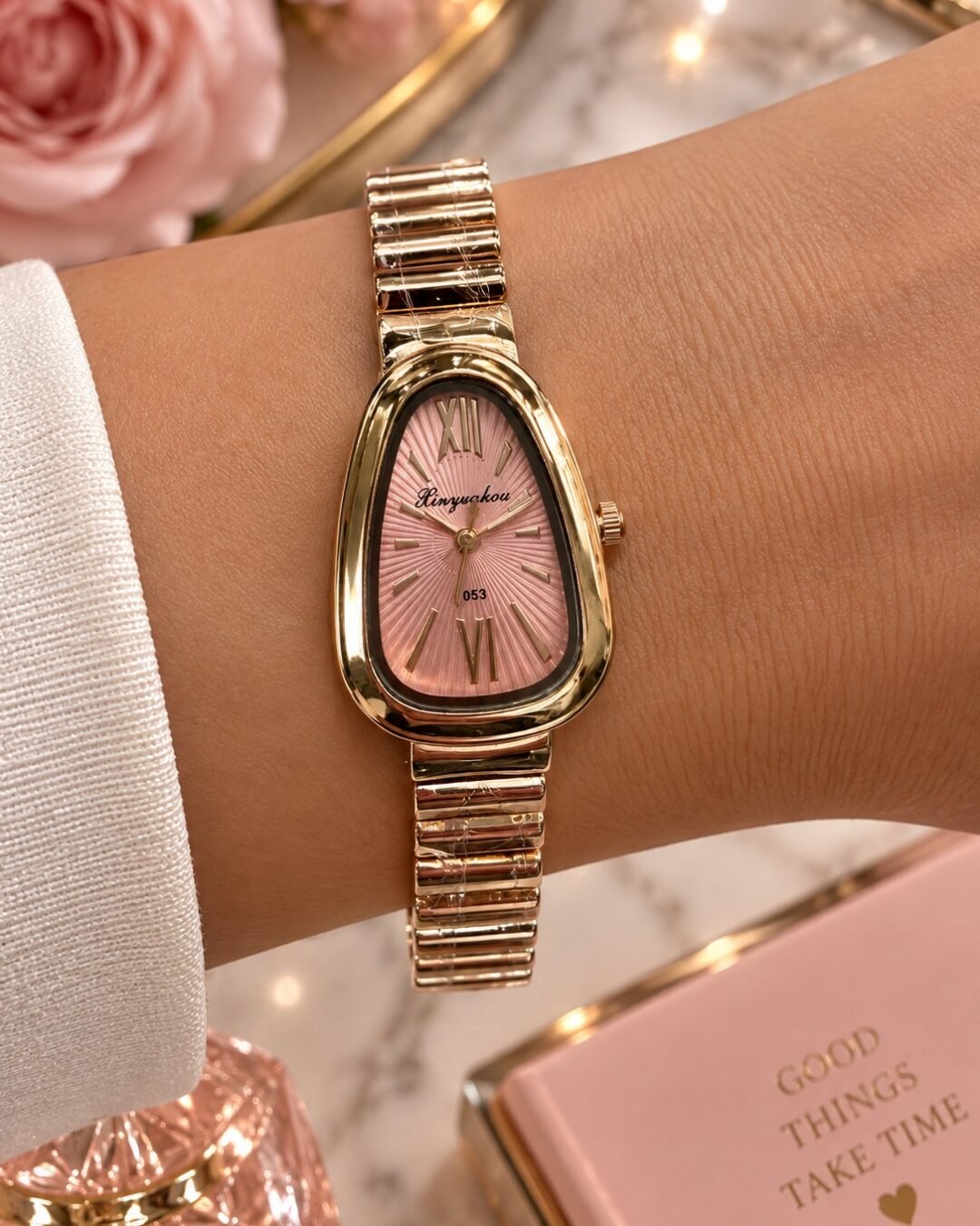Rose Gold Oval Watch