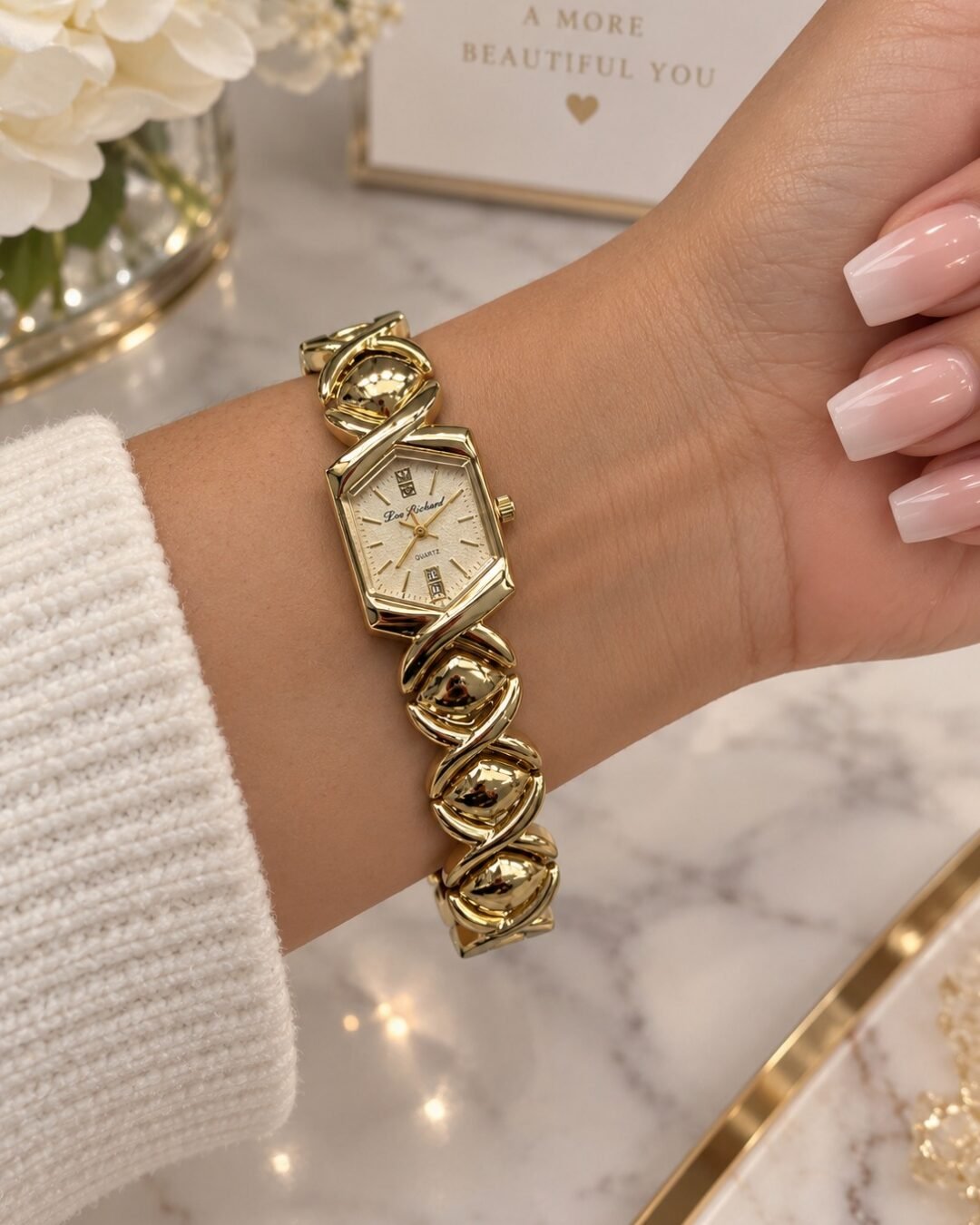 Gold Twist Link Watch