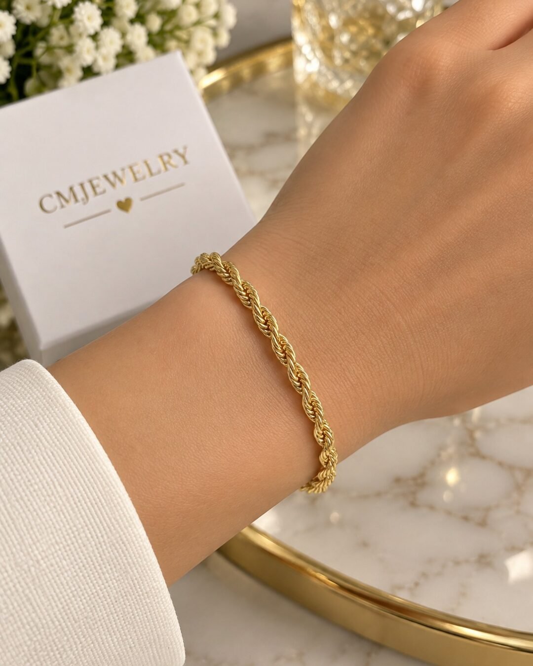 Twisted Rope Gold Bracelet